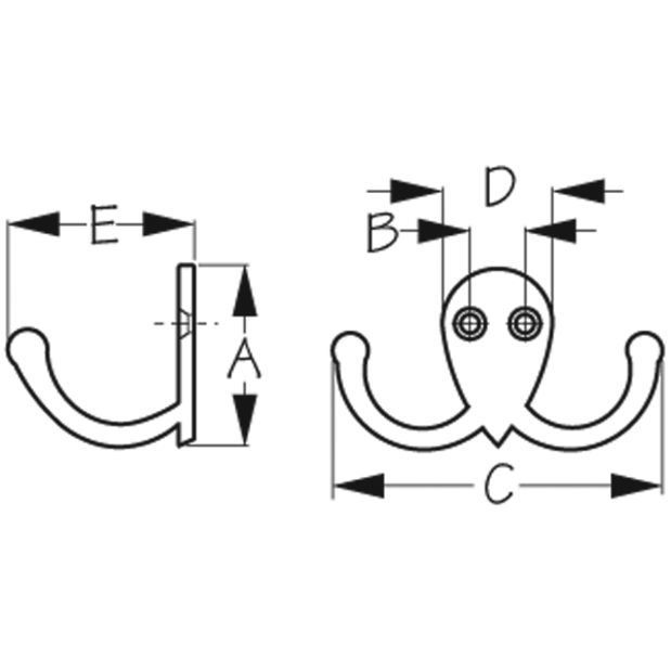 Double Coat Hook