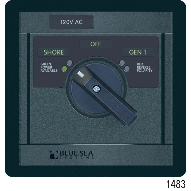 No. 9019 120/240V AC 2-Source Selector Rotary Switch & Panels - 65A, 240V 65A ROTARY SWITCH 2 SOURCE 3 POLE