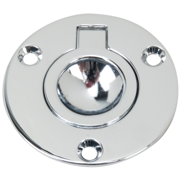 Round Chrome Flush Ring Pull
