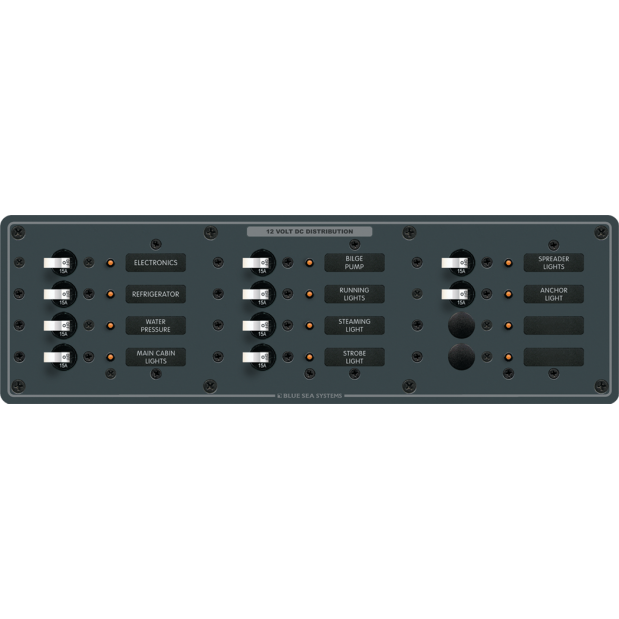 DC 12 Position Circuit Breaker Panel