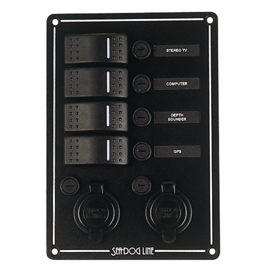 Aluminum Rocker Switch w/Fuse Panel