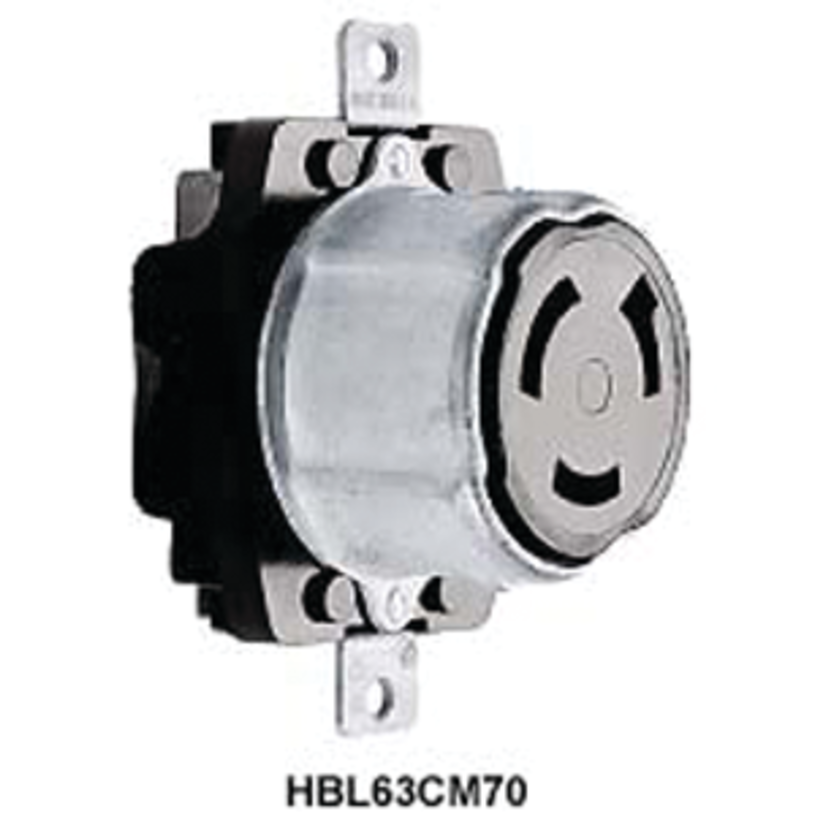 50A 125V Dockside Shore Power Receptacle