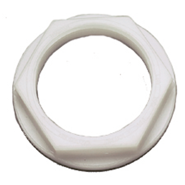 1-1/2IN WHT FLANGED THRU-HULL NUT