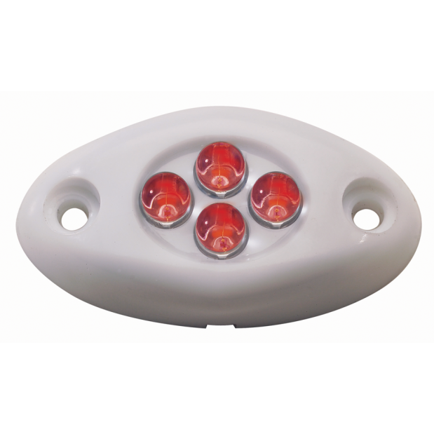 WHITE SURFACE LIGHT 4 RED LED