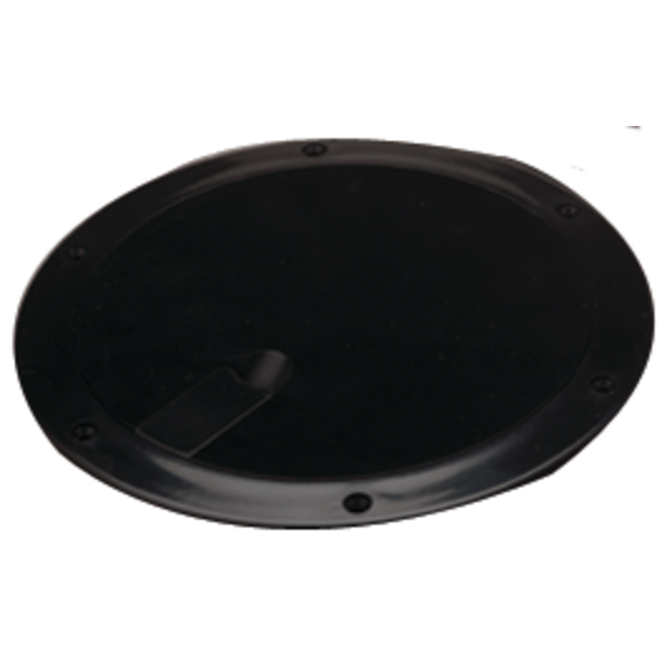 6IN BLK SMOOTH DECK PLATE POPOUT