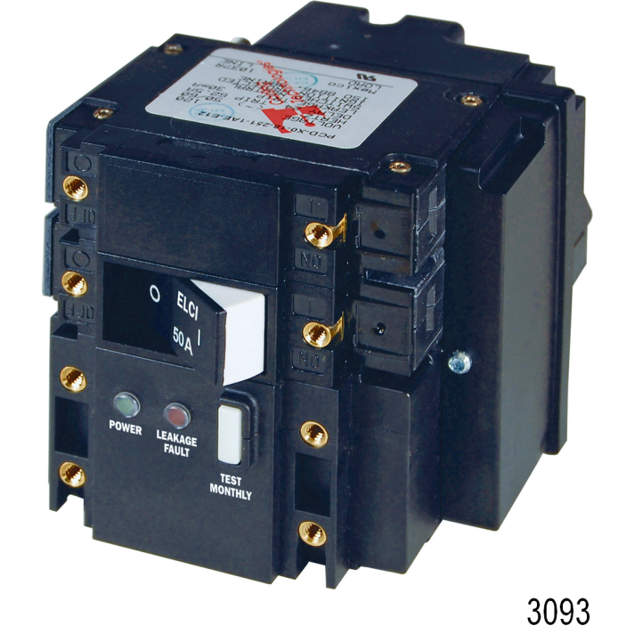  Triple Pole Residual Current Circuit Breaker - ELCI, ELCI 120VAC 30A 2 Pole 30mA Toggle