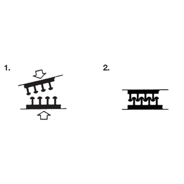 Diagram of 3M 15 ft Trial Box TB-3560 Dual Lock Reclosable Fastener - 250/250 Twin Rolls, Clear with High Tack Acrylic Adhesive