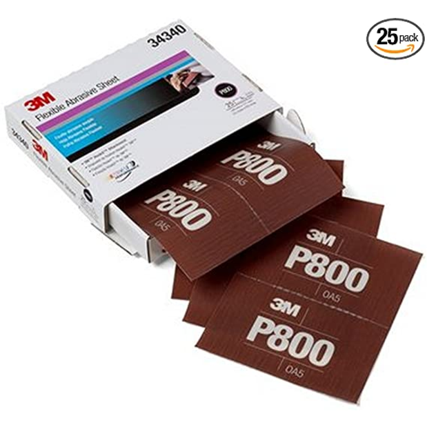 34340 of 3M Hookit Flexible Abrasive Hand Sheets