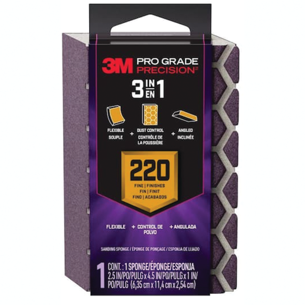 Pro Grade Precision 3-in-1 Sanding Sponges