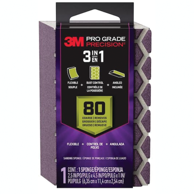 Pro Grade Precision 3-in-1 Sanding Sponges