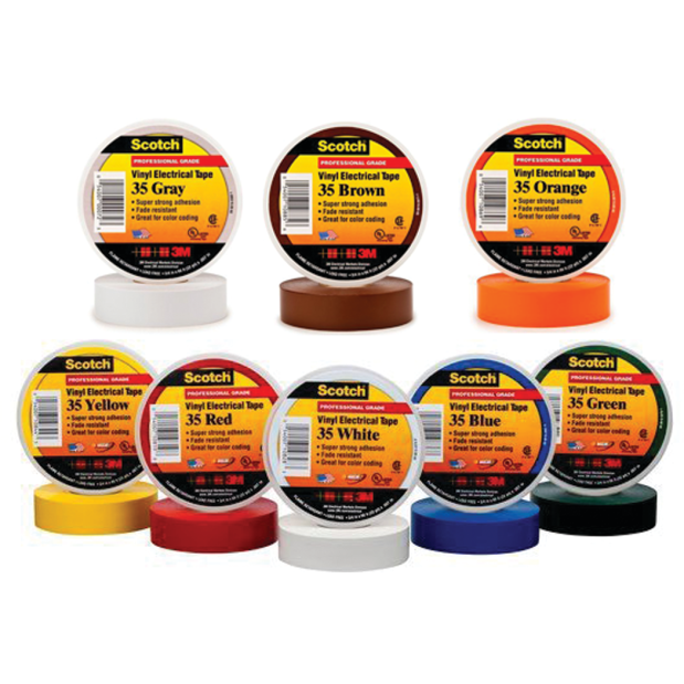 Scotch 35 Vinyl Electrical Tape For Color Coding
