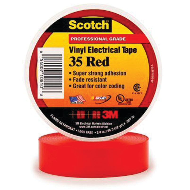 Scotch 35 Vinyl Electrical Tape For Color Coding