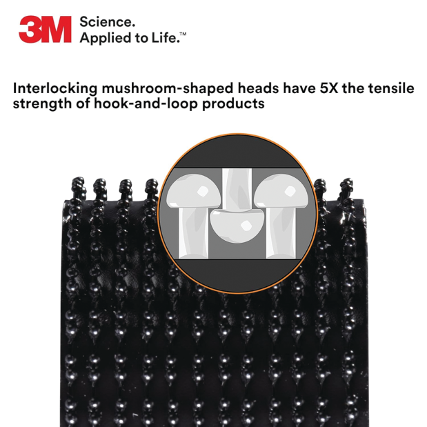 Dual Lock Reclosable Fastener - Black