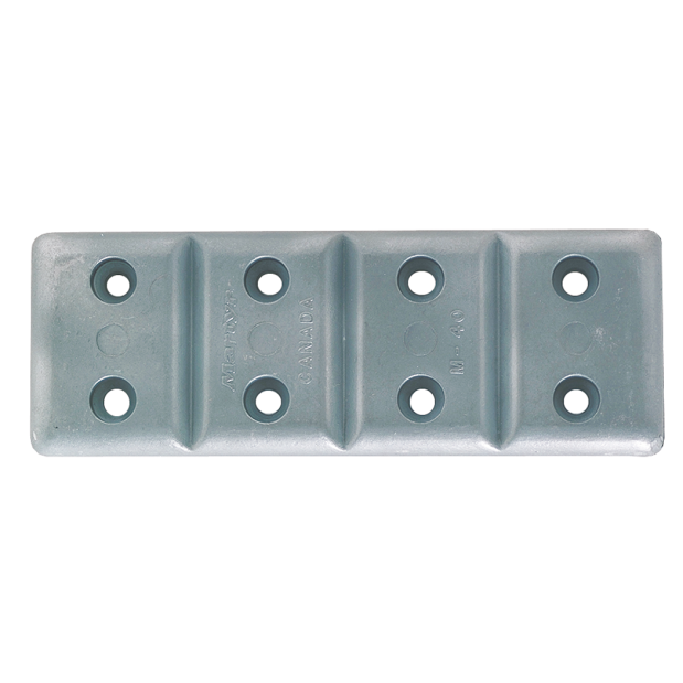 7 &amp; 8 Hole Hull Anode - Zinc