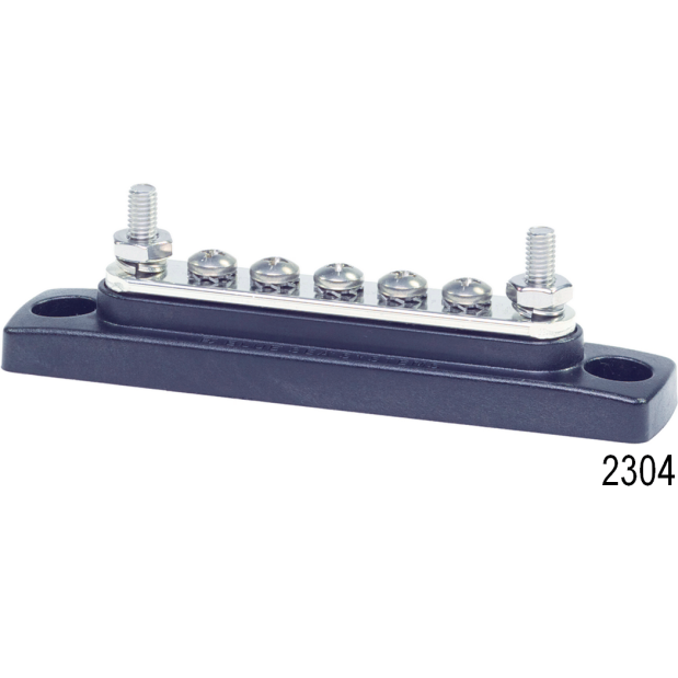MiniBus 100 Ampere Common Buses - without Cover, MiniBus 5 x 8-32 Screw Terminal