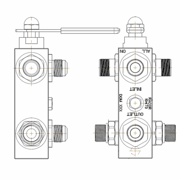 Racor 6-Port Valve Assembly Kit for 75900/1000