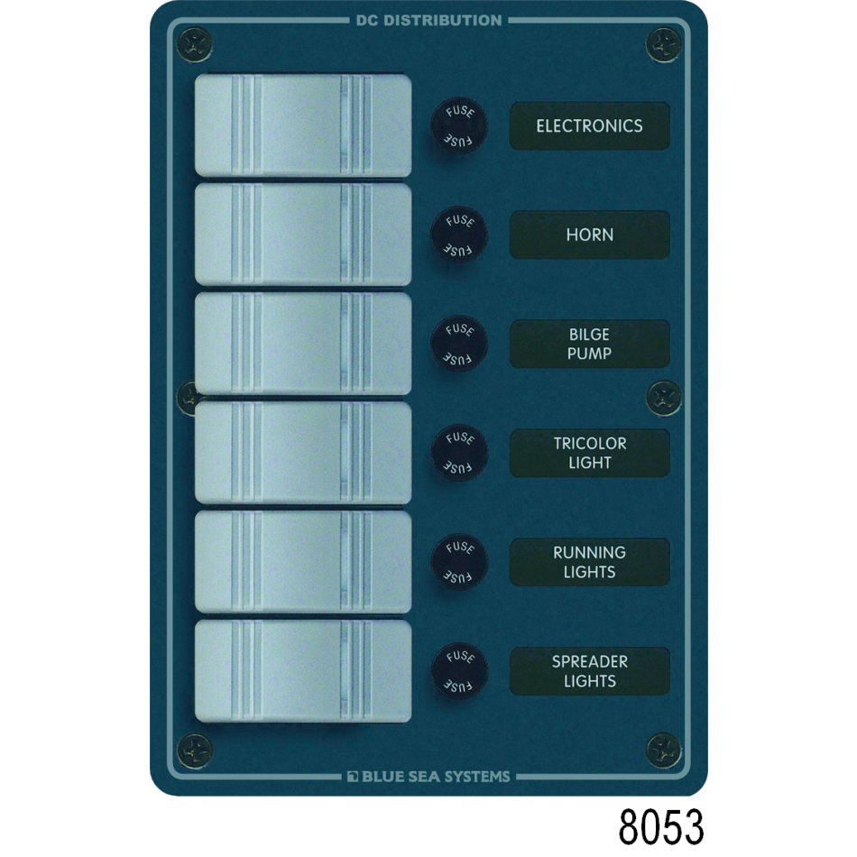 DC Water Resistant Rocker/Fuse Panels, 3 Positions