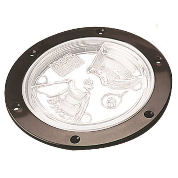 ABS DECK PLATE BLACK/CLEAR CNTR 5IN