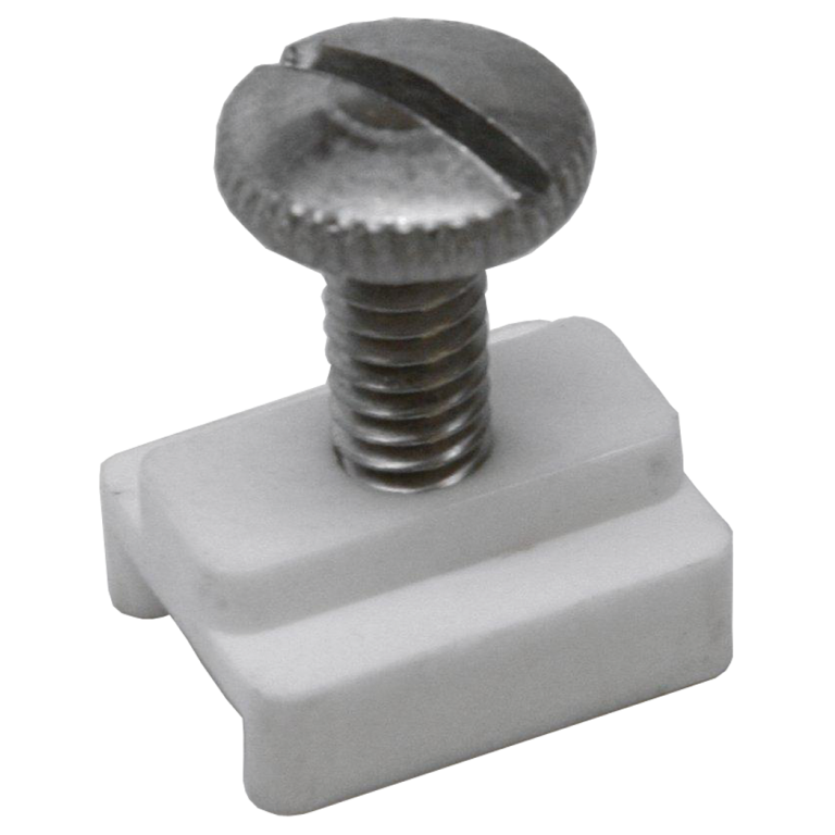 NYLON .85 TRACK SLIDE LOCK WHT *PR*