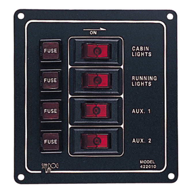 4 & 6 Rocker Switch DC Fuse Panels