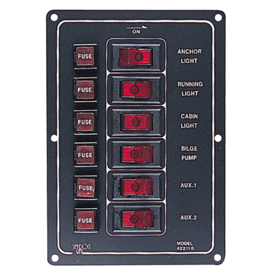 4 & 6 Rocker Switch DC Fuse Panels