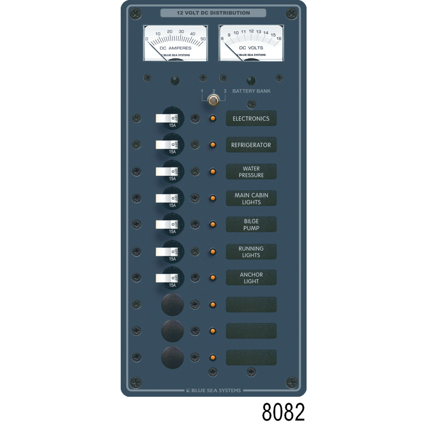AC Main + 6 Position /DC Main + 15 Positions Circuit Breaker Panel