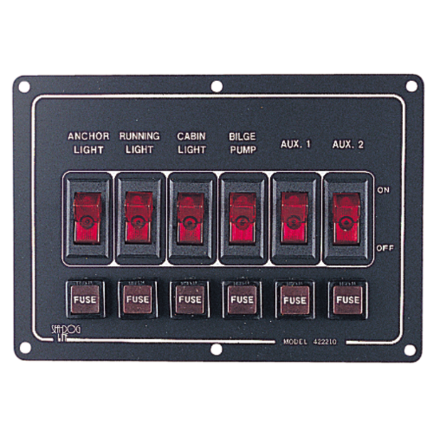4 & 6 Rocker Switch DC Fuse Panels