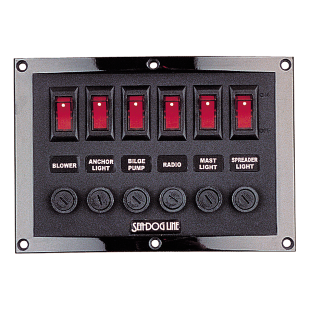 4 & 6-Gang Rocker Switch DC Fuse Panel