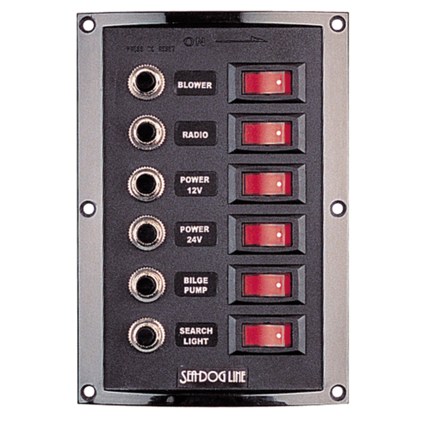 Vertical 6-Gang DC Breaker Panel