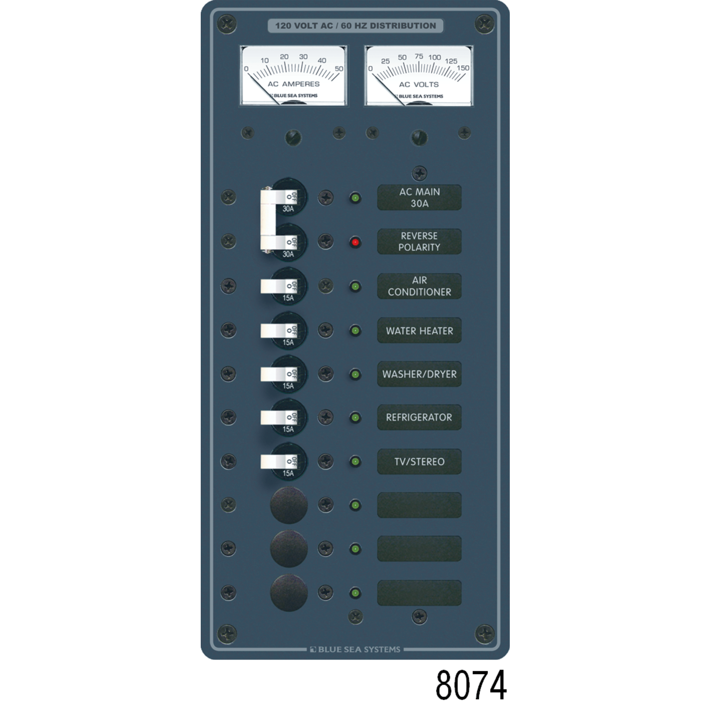 AC Main + 11 Position Circuit Breaker Panel