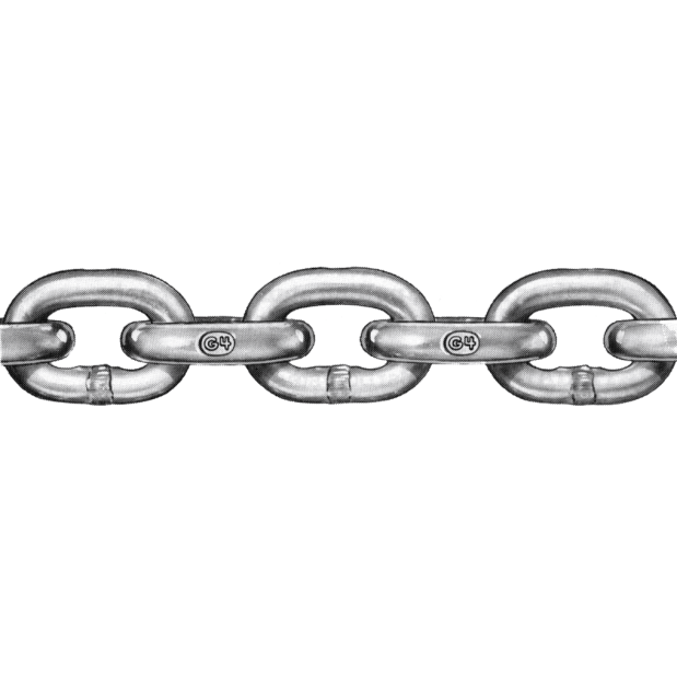 main view of Acco Grade 43 High Test Galvanized Anchor Chain