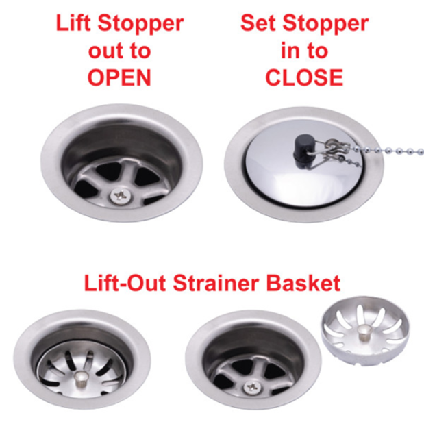 stopper of Ambassador Marine 2" Straight Drain with Strainer
