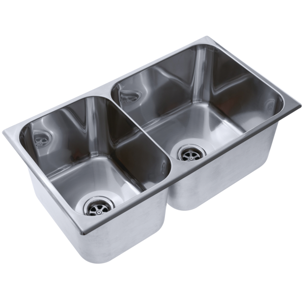 Double Rectangle Sink - Mirror SS Finish 