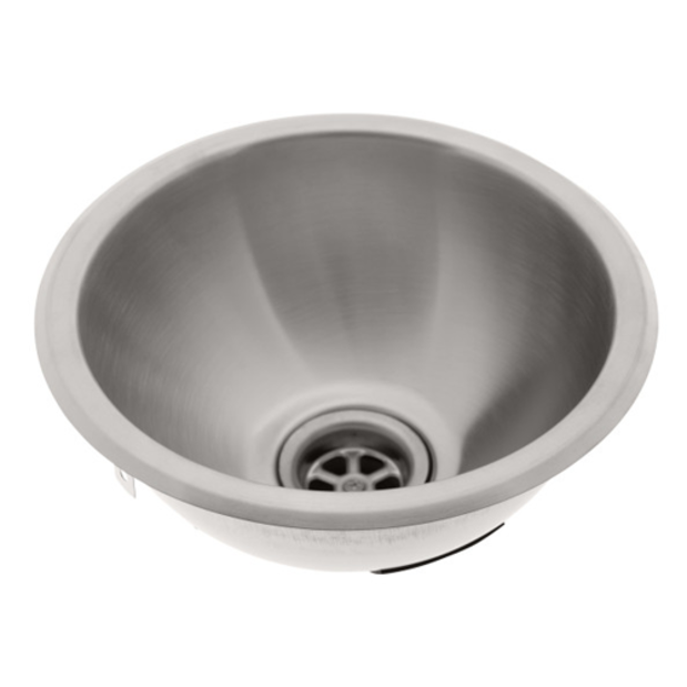 s26-1409-br of Ambassador Marine Half Sphere Sink - Brushed SS Finish Without Studs