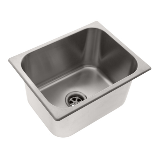 s44-1711-br of Ambassador Marine Rectangle Sink - Brushed SS Finish, Without Studs