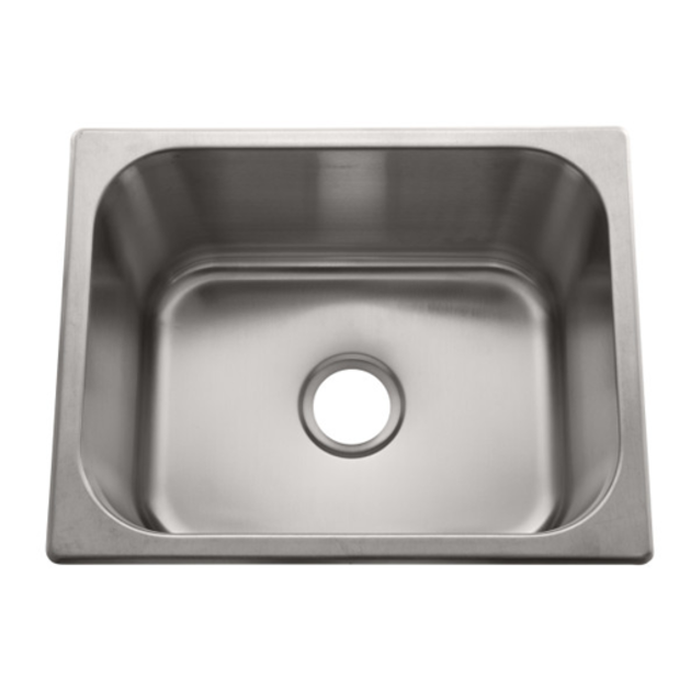 top of Ambassador Marine Rectangle Sink - Brushed SS Finish, Without Studs