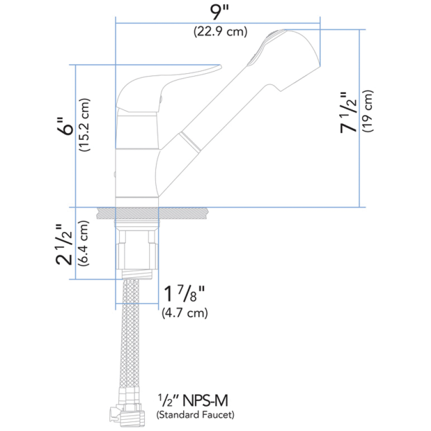 Stasis- Small Pull-Out Galley Faucet