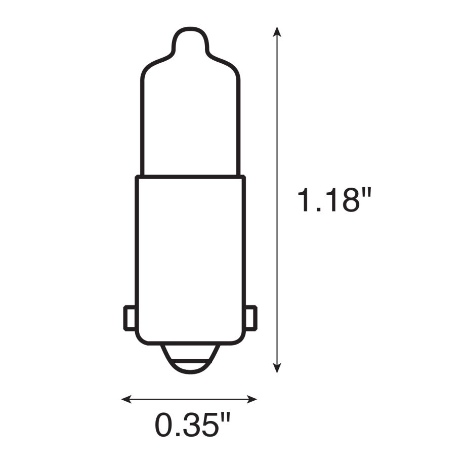 Ancor 12V Miniature Single Contact Bayonet Base Halogen Bulbs - 5W, 10W & 20W