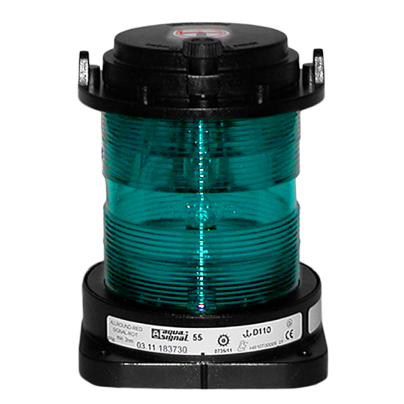Aqua Signal Series 55 Commercial Navigation Light - All-round, Green