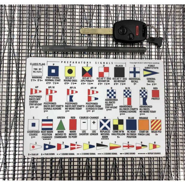 raceflag20mm of Arntson Marine Race Signal Flag Sticker 20 cm