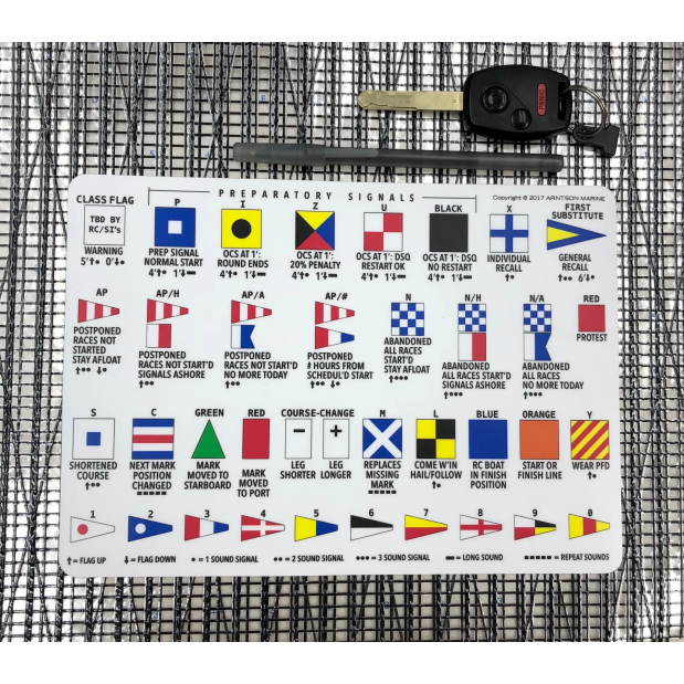 raceflag25mm of Arntson Marine Race Signals Flag Sticker 25 cm
