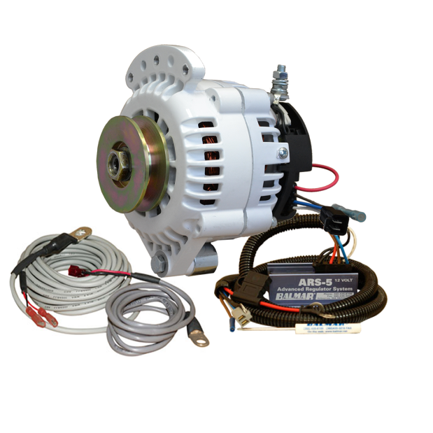 Balmar 100A 12V 6-Ser. Alternator + Regulator Kit - Single Belt, 1" - 2" Single Ft