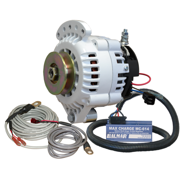 Balmar 100A 12V 6-Ser Alternator/Regulator Kit - Single Belt, 1" or 2" Single Foot