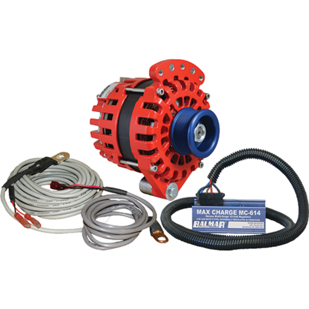Balmar 170A 12V XT Ser. Alternator Charging Kit - J10 Pulley, 1"-2" Sgl Foot Mount