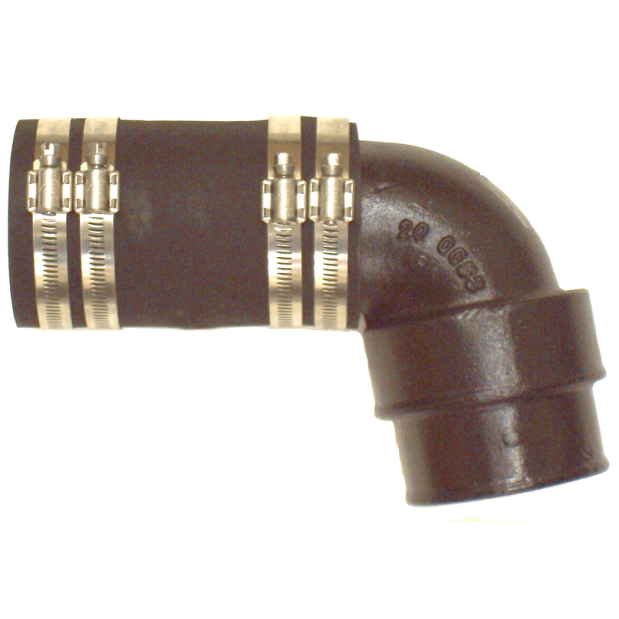 90 Deg Exhaust Hose Elbow Adaptor of Barr Marine 90 Deg Exhaust Hose Elbow Adaptor - 3" x 3-1/2" & 4"