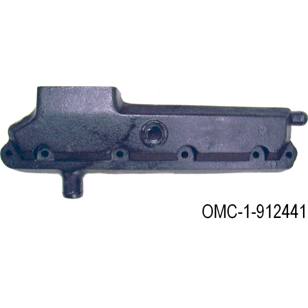 OMC Stbd Side Rear Riser Exhaust Manifold  of Barr Marine OMC Stbd Side Rear Riser Exhaust Manifold - V8-283, 305, 307 & 350 C.I.D.