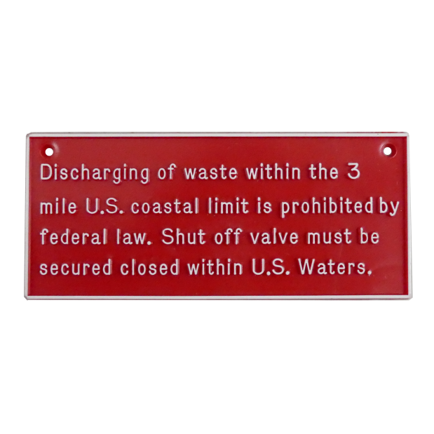 p-225 of Bernard Engraving Co Waste Discharge Plaque