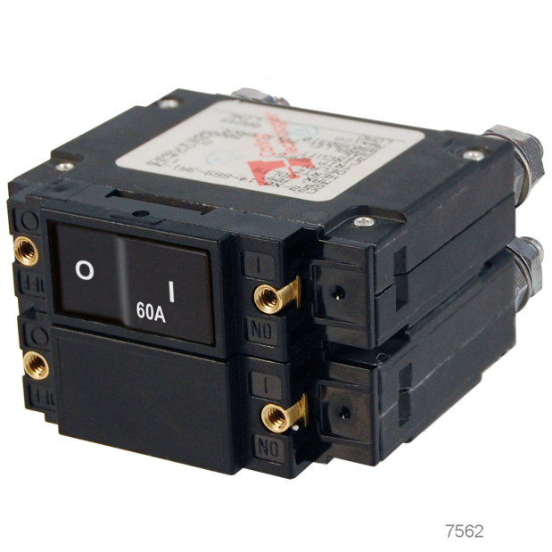AC C-Series Flat Rocker Triple Pole Circuit Breakers, 50A AC