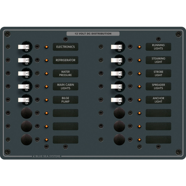 DC 16 Position Traditional Metal Panel