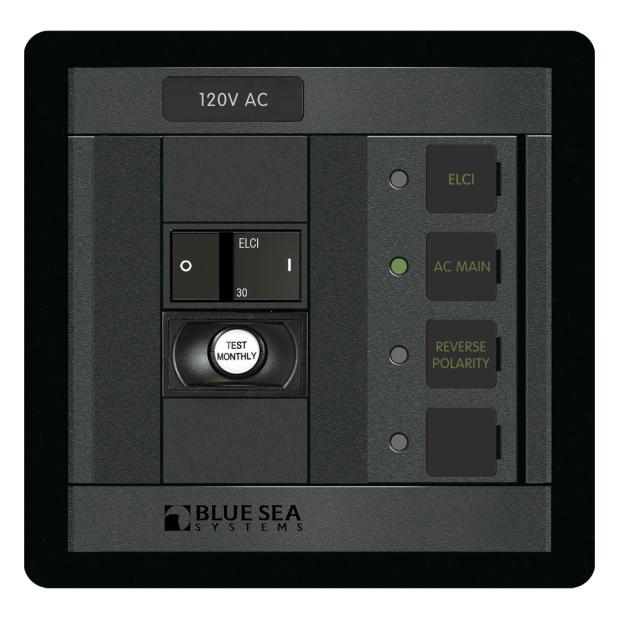 1502 of Blue Sea Systems ELCI Main 30A Double Pole Panel